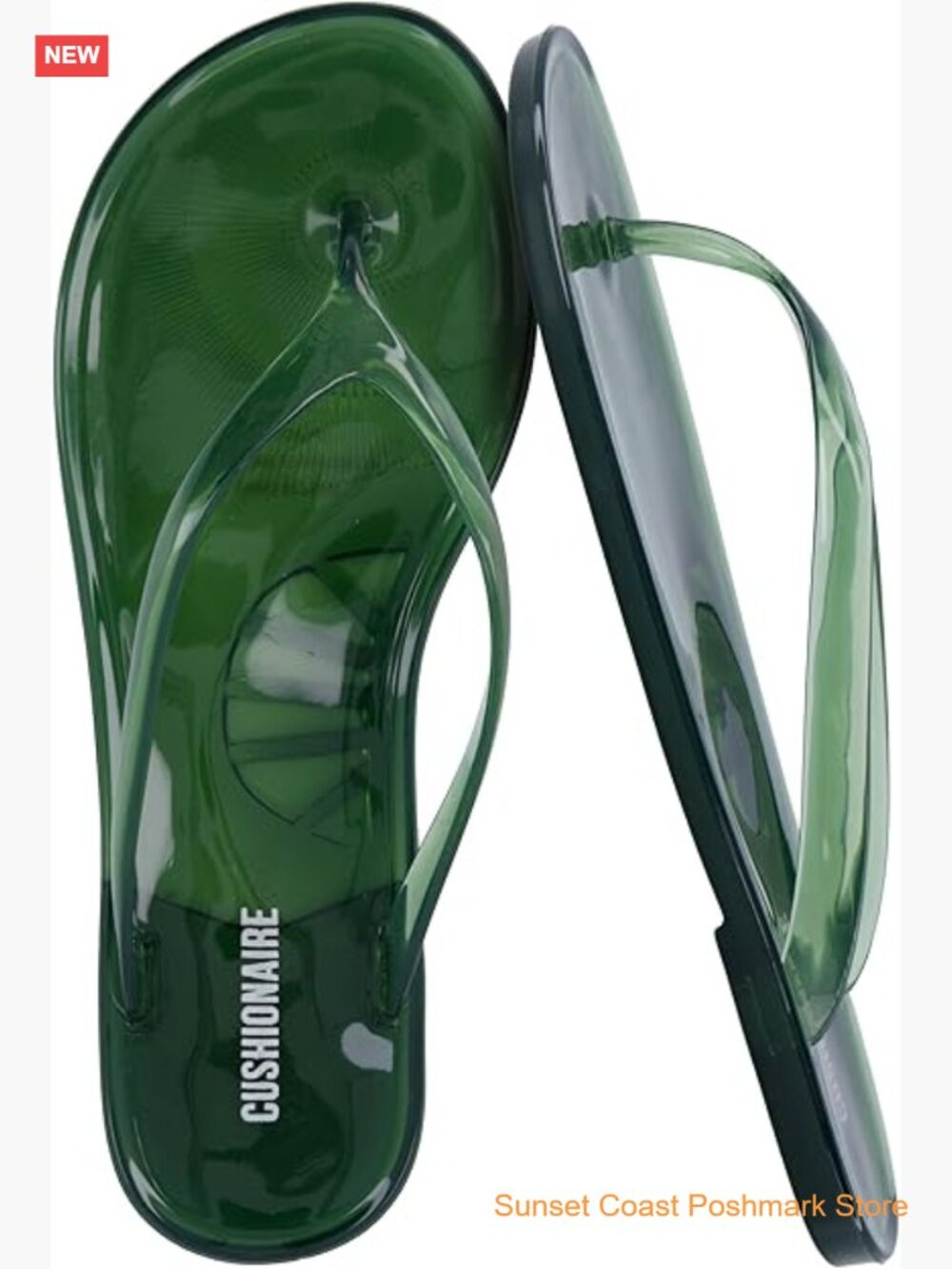 Jelly Flip Flops with Flexible Sole Soft Footbed Summer Sandals for Women